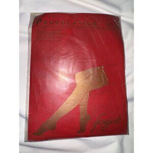 Fogal Provocation 210 Finest Strapless Stockings Medium Rouge Red Thigh High HOT